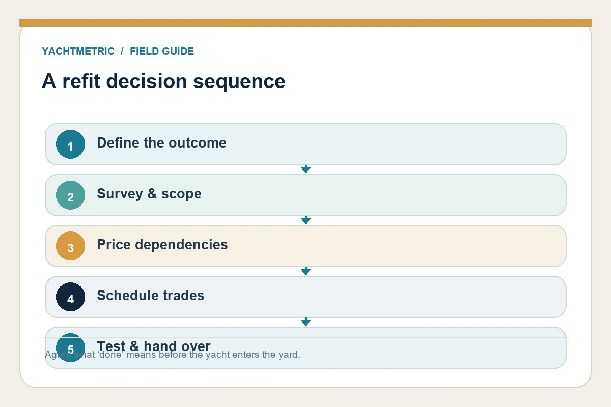 A refit decision sequence