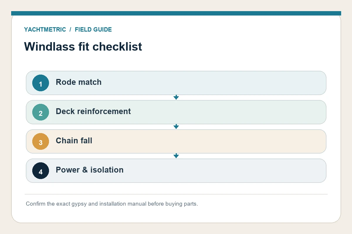 Windlass fit checklist