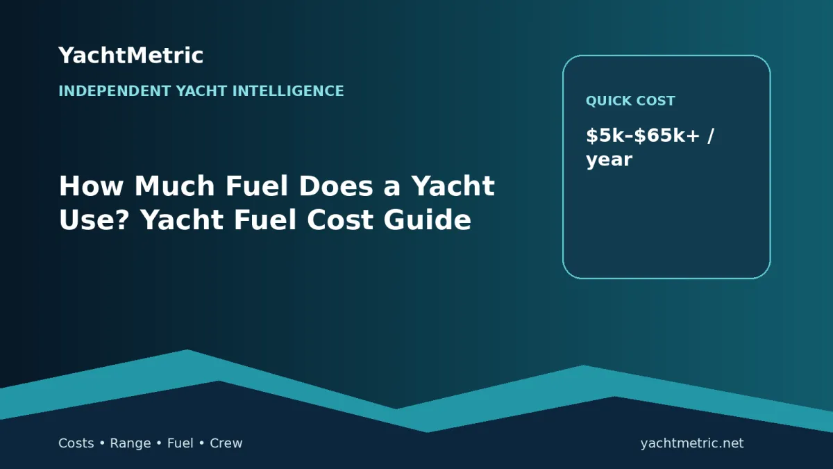 Yacht fuel cost guide showing gallons per hour and annual fuel budget — YachtMetric