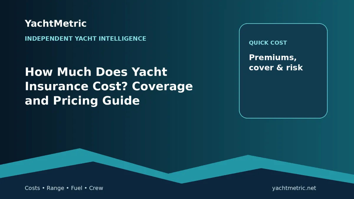 Yacht insurance cost guide covering premiums, deductibles and marine coverage — YachtMetric